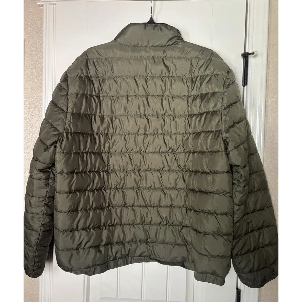 True Religion  Olive Green Puffer Lightweight Puffer Jacket Size XL